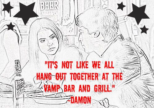 Elena Gilbert,Damon Salvatore,The Vampire Diaries