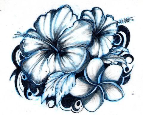 Hawaiian Flower Tattoo