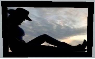 cowgirl sunset framed