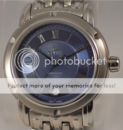 NEW MENS GEVRIL FIRST GENERATION AUTOMATIC BLUE DIAL WATCH   NO 