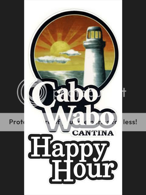 vn119 Cabo Wabo Tequila Happy Hour Banner Pub Bar Sign  