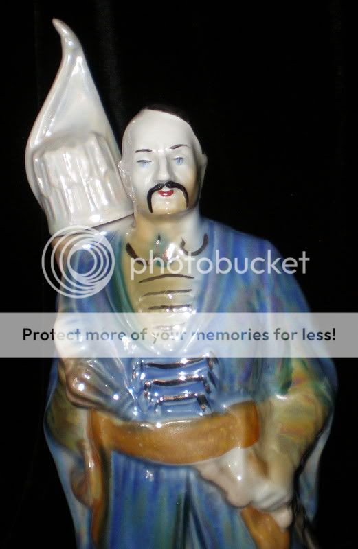 Antique Russian Soviet Porcelain Figurine Cossack Flask  